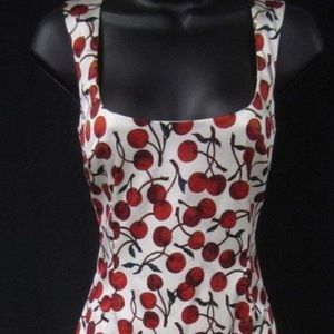 Dolce&Gabbana midi silk cherry dress